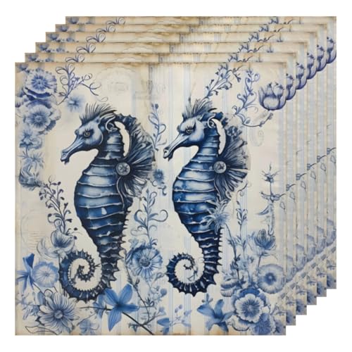 Servilletas de tela multicolor cuadradas set 6 50.5x50.5 cm miniatura 1