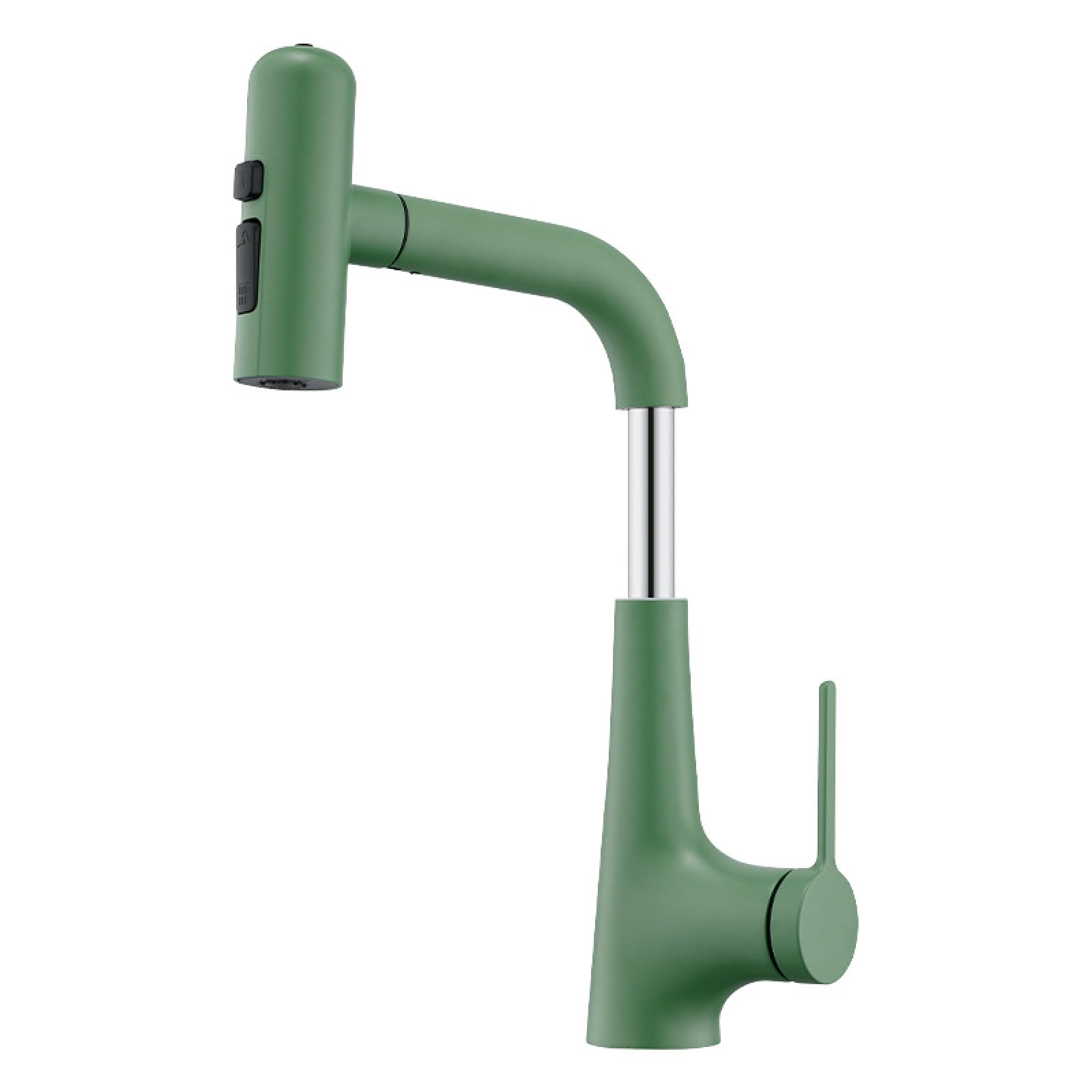 Fanjubei Green All-Copper Pull-Out Rotating Hot And Cold Water Faucet,