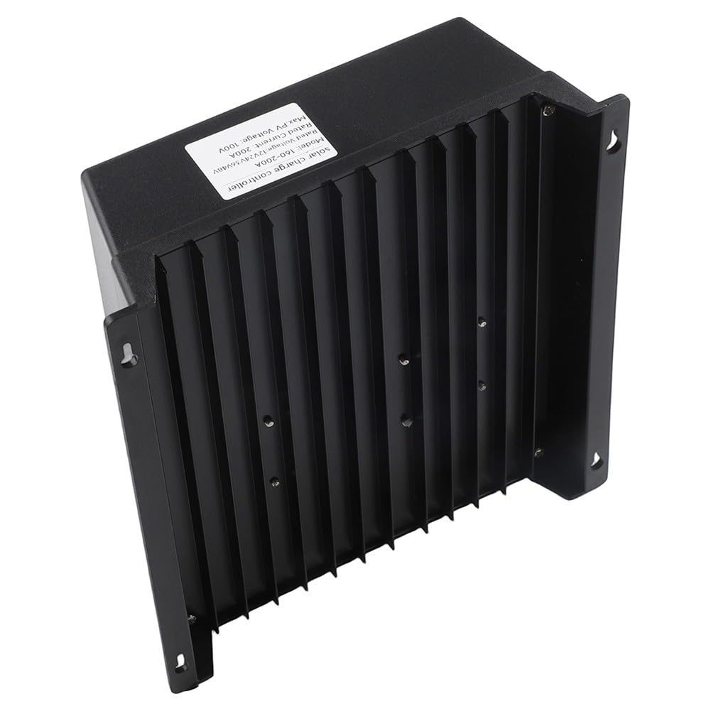 Contrôleur de charge solaire MPPT 150 A, 12 V, 24 V, 36 V, 48 V, écran LCD automatique avec deux ports USB et régulateur de batterie en aluminium, noir
