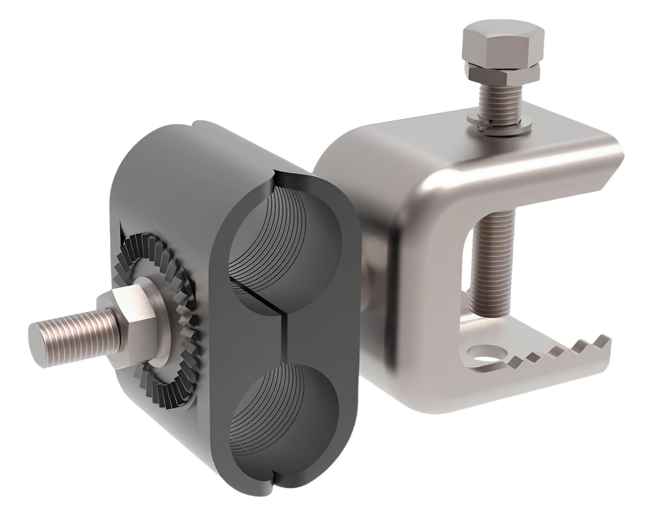 P/N : FSDH-78-M8 ; 27,7 à 28,2 mm Double collier de serrage rond (comprend matériel et support d'angle denté) Trou de montage : M8 (FSDH-78-M8-1, 1000)