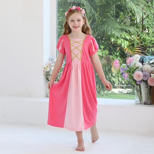Disfraz Medieval Renacentista para Niñas 3-4T Rosa miniatura 6