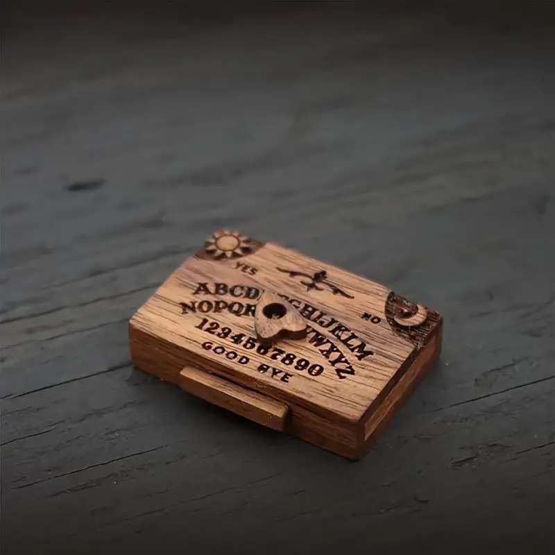 Image of Zyvola Authentic Mini Ouija Board: Spirit Board Game for Witchcraft, Divination, & Gothic Home Decor#3103