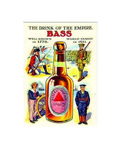 Ecool Targa Da Parete In Metallo 'The Drink Of The Empire Bass' - Vintage Shabby Chic, 150x100 Mm, Prodotta In UK