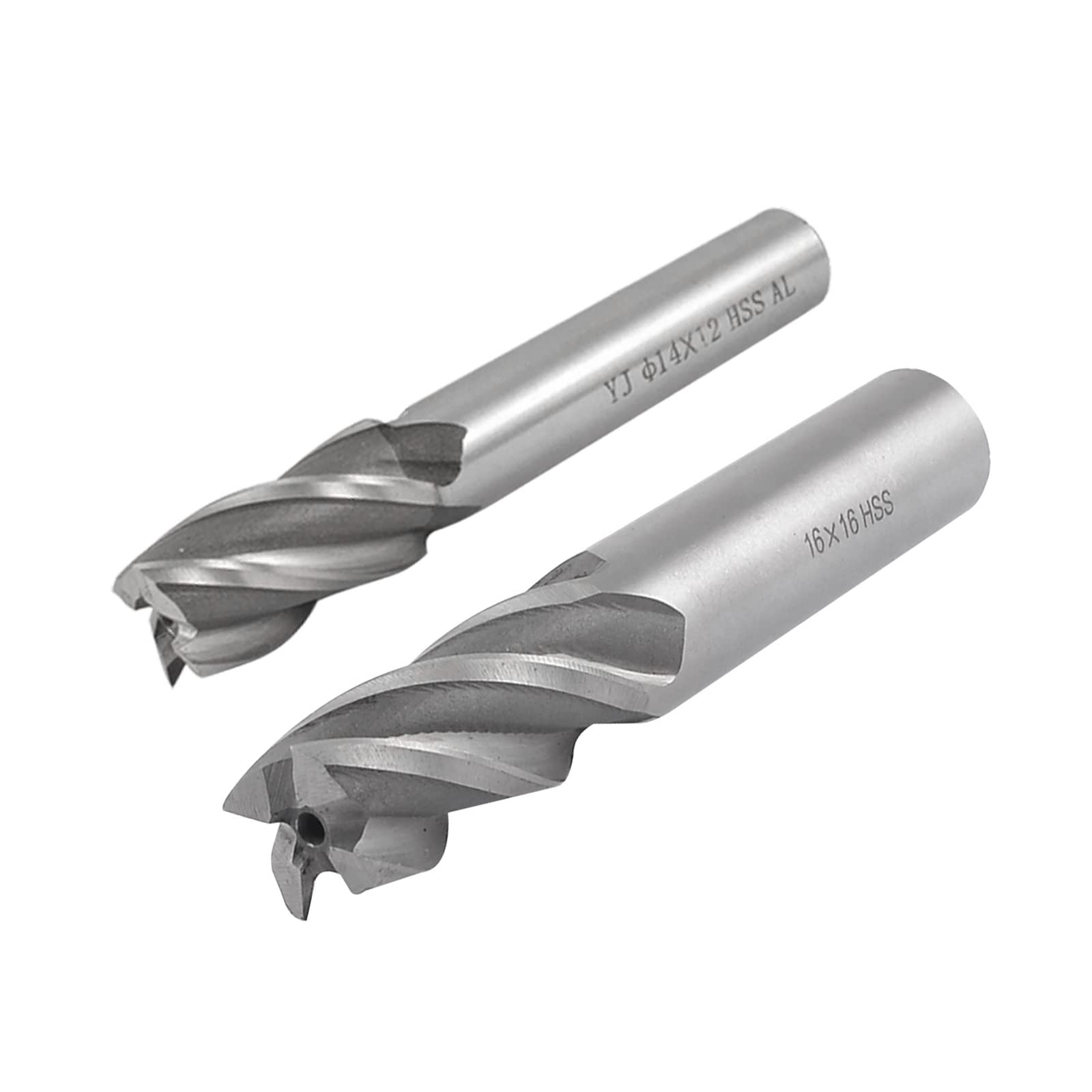 QUARKZMAN 14mm,16mm Coupe Diamètre 12mm,16mm Tige 4 Rainures Haute Vitesse Acier Fin Moulin Fraisage Coupeur