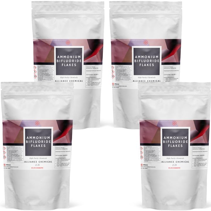 Ammonium Bifluoride Flakes - 4 Pack (20 lbs.) - Versatile Etching and Cleaning Agent