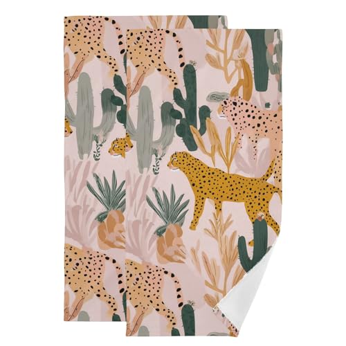 Toallas de mano de cactus rosa para un baño moderno y sesiones de gimnasio con estilo 2
