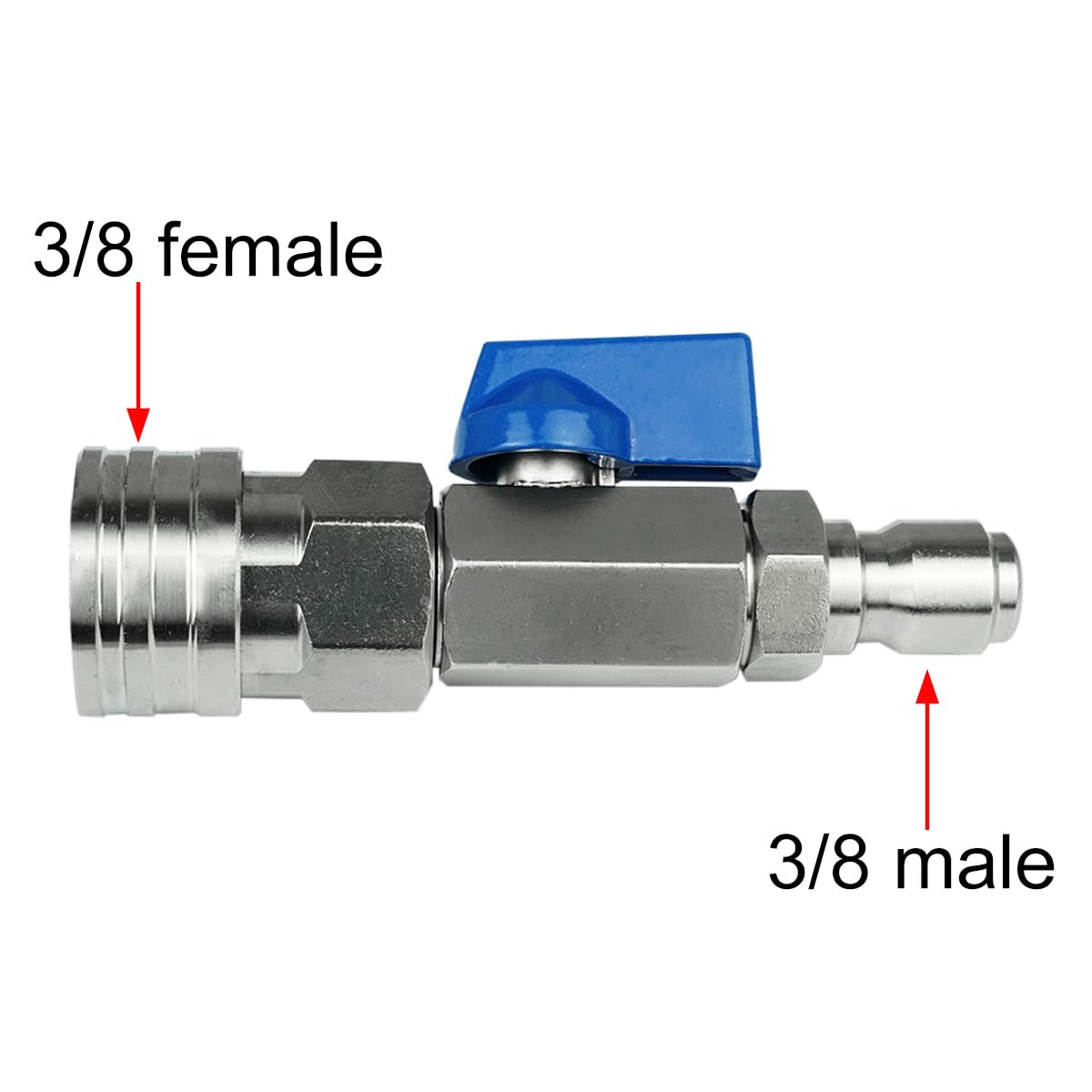 Kit de válvula de bola para lavadora de alta presión 3/8 NPT Conector rápido 4500 PSI para manguera de lavadora eléctrica