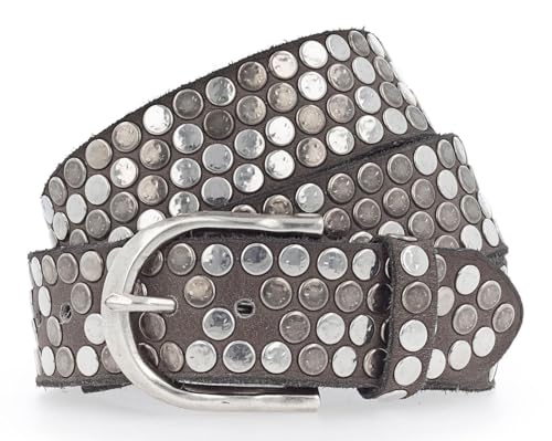 Ceinture b.belt cuir Liv taupe W75 : ceinture en cuir véritable gris pour femme et homme