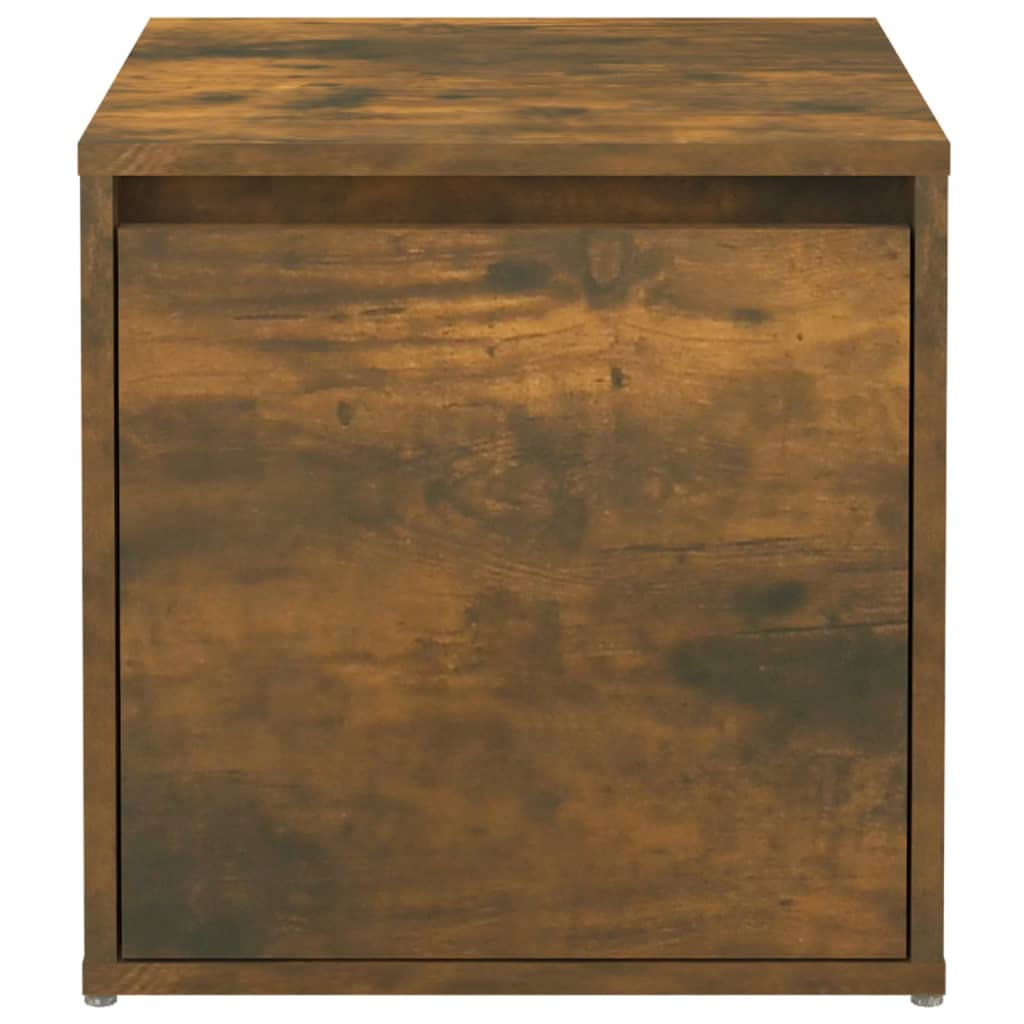 vidaXL Cajón Taburete Almacenaje Pasillo Cojín Baúl Oficina Dormitorio Mueble Despacho Habitación Madera Contrachapada Roble Ahumado