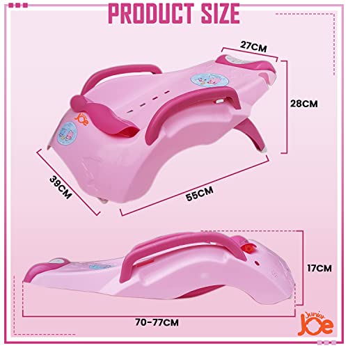 Image of JUNIOR JOE Children Shampoo Chair for 2-8 Year Old Bathing Seat Perfect Kids Hair Washing Station (Pink)