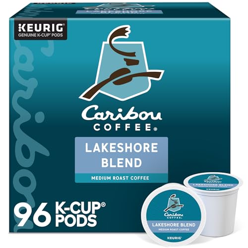 Image of Caribou Coffee Lakeshore Blend Keurig Single-Serve K-Cup Pods, Medium Roast, 24 Count (Pack of 4)