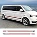 Adesivi personalizzati per la decorazione del corpo dell'auto della decalcomania del vinile per auto, per Volkswagen Multivan T5 T6 California Edition Auto Side Skirt Stripes