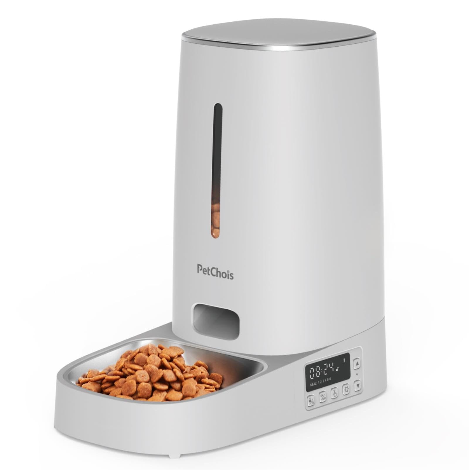 PetChois 4L Comedero Automático para Mascotas, Timing Comedero Automático para Gatos y Perros con Control de porciones, Programable de 1 a 6 Comidas