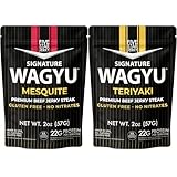 Five Star Wagyu Variety Beef Jerky, Soft & Mouth Melting Tender, Award-Winning Premium Snack, No Artificial Ingredients, Premium Gift Snack, Nitrate/Nitrite-Free, Gluten-Free, Wagyu Beef Snacks (2 Ounce (Pack of 2), Variety)