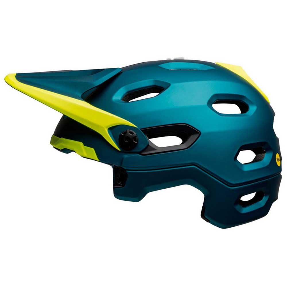 Bell Unisex – Erwachsene Super DH Mips Fahrradhelm MTB, matte/gloss blue/hi-viz, S | 52-56cm