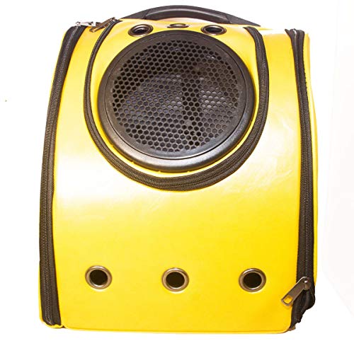 Mochila Canguru Bolsa Transporte Pet Cachorros Amarela