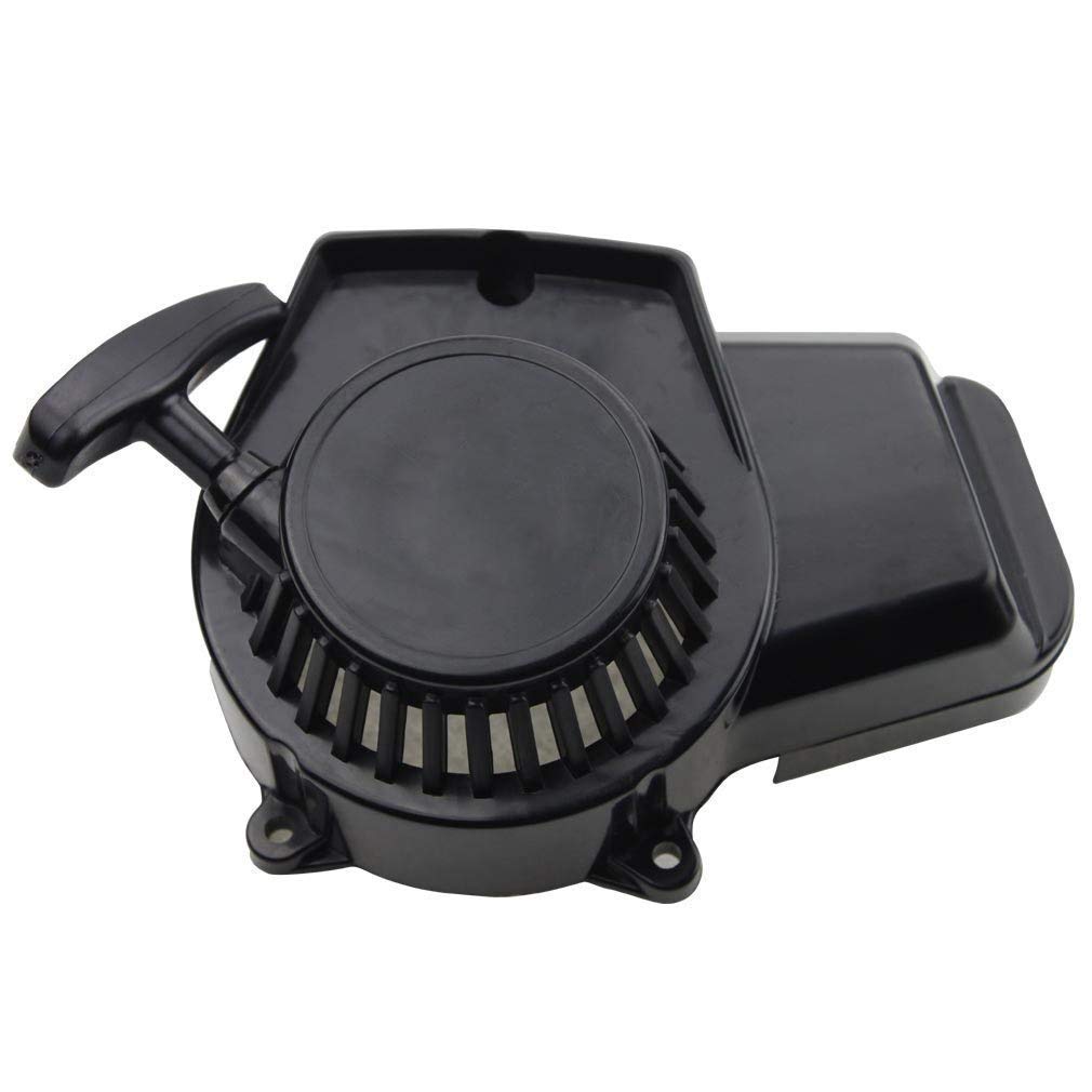 GOOFITMotorcycle Pull Starter Black Replacement for 2 stroke 43cc 47cc 49cc Pocket Bike ATV Mini Dirt Bike Scooter Water pump Brush Cutter