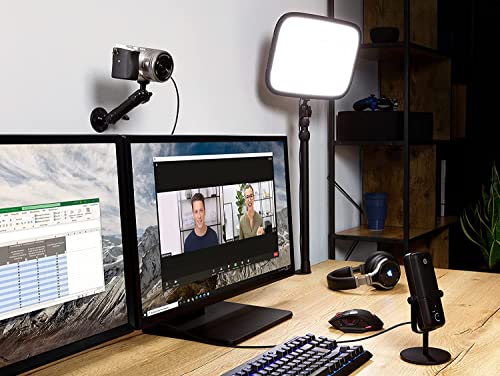 Elgato Wall Mount - Hochwertiger horizontaler Gelenkarm, ¼-Zoll-Gewinde für einfaches Befestigen und Anpassen von Beleuchtung, Kameras und Mikrofonen, perfekt für Streaming, Videokonferenzen, Studios