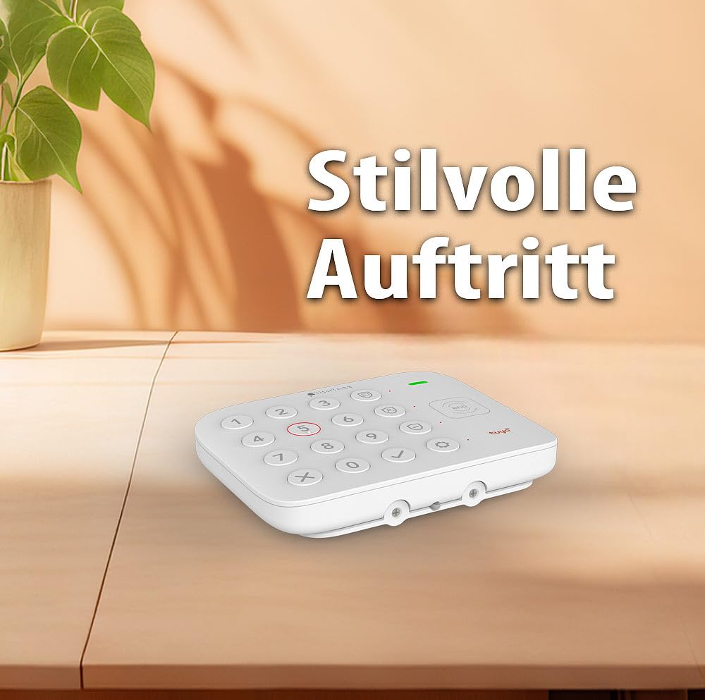 VisorTech Sistema Alarma WiFi: Juego de 6 Piezas Juego de Alarma WiFi, 2X Sensor para Puertas/Ventanas, Detector de Movimiento PIR inalámbrico (con Contacto para Ventana, Kit, Tableta)