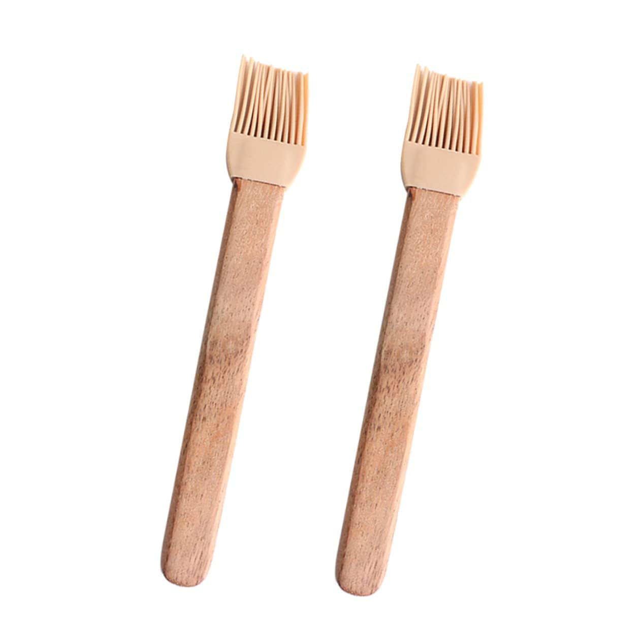 KESYOO 2pcs Silicone Basting Oil Brush with Wooden Handle Versatile Barbecue Brush for Baking and Cooking Food Grade Silicone Bristles Ergonomic Design