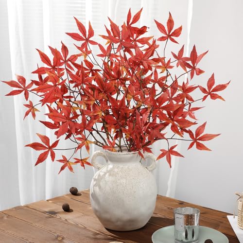 Tiges de feuilles d'érable orange pour un centre de table chaleureux - 4