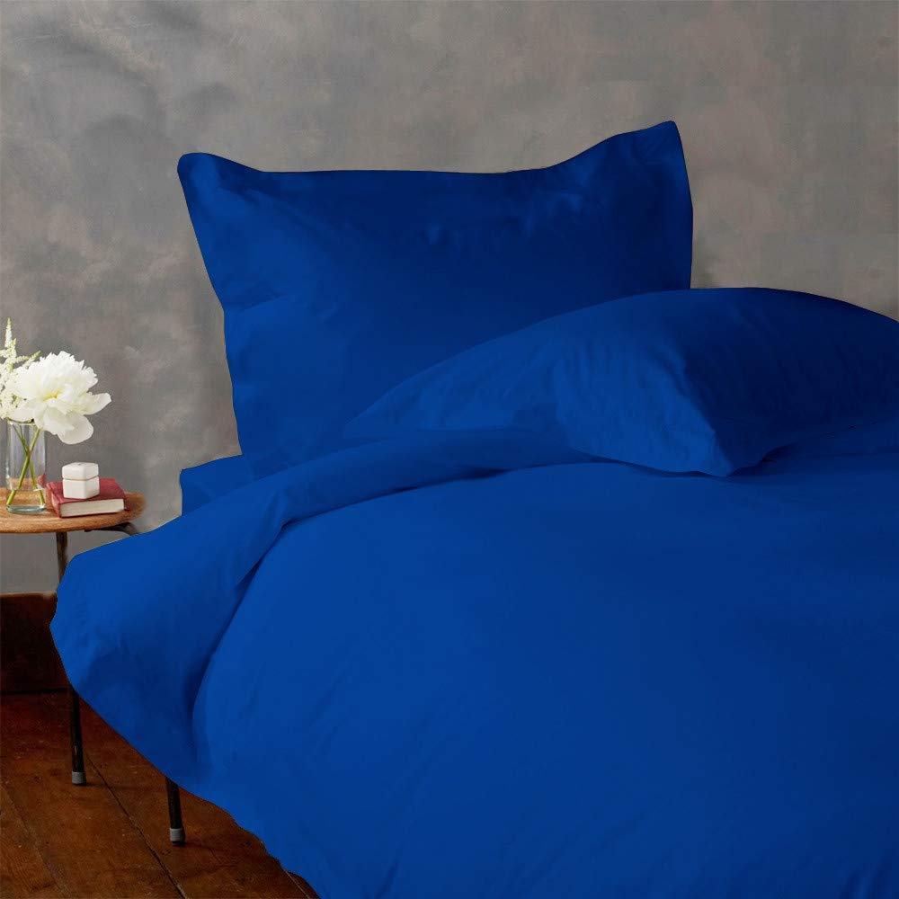 clicktostyle LUXURY T200 EGYPTIAN COTTON DUVET SET (PAIR OF PILLOW CASES SOLD SEPARATELY ALSO) (Double, Royal Blue)