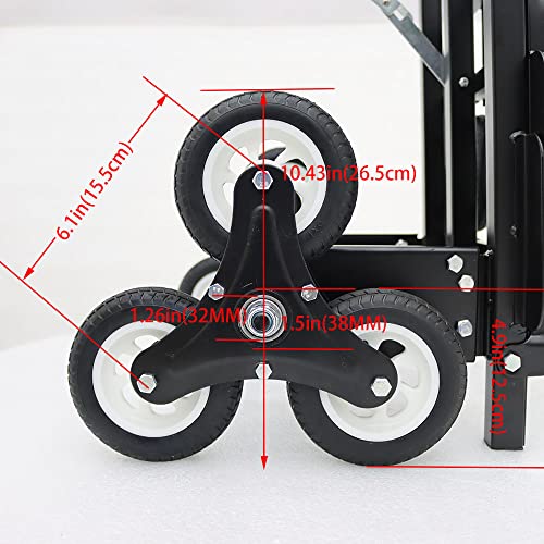 Carretilla plegable para escaleras con 6 ruedas y soporte miniatura 6