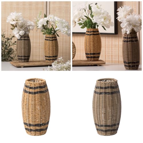 Panier à fleurs séchées jaune pour masquer les pots laids - 3