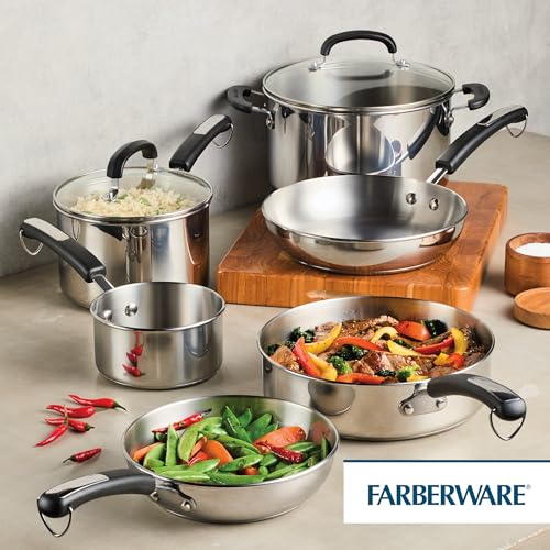 Farberware Brilliance Stainless Steel Cookware Set, 10-Piece - image 8