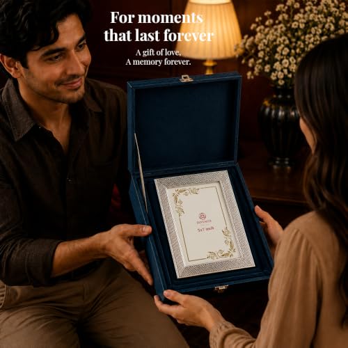 Image of Elegant Silver Photo Frame for Tabletop & Wall Display | Premium Decorative Picture Frame | Home Decor Photo Frame for Living Room, Bedroom, Office | Ideal for Photos, Certificates & Gifts