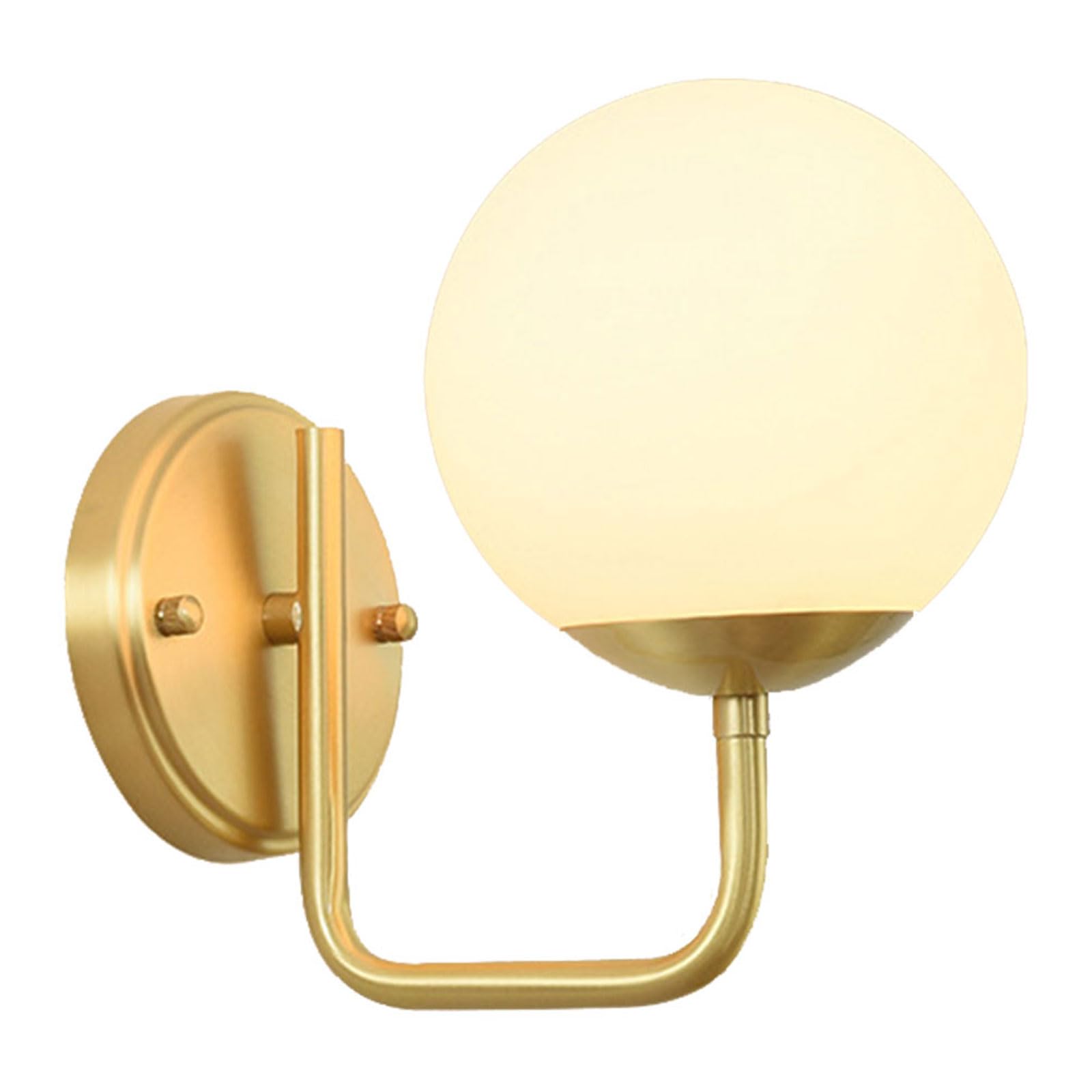 JYBNBBE Modern Wall Sconce Lights for Indoor Copper Wall Lamp Bedside Lamp Stair Aisle Light Retro European for Living Room Bedroom, 1 Pack