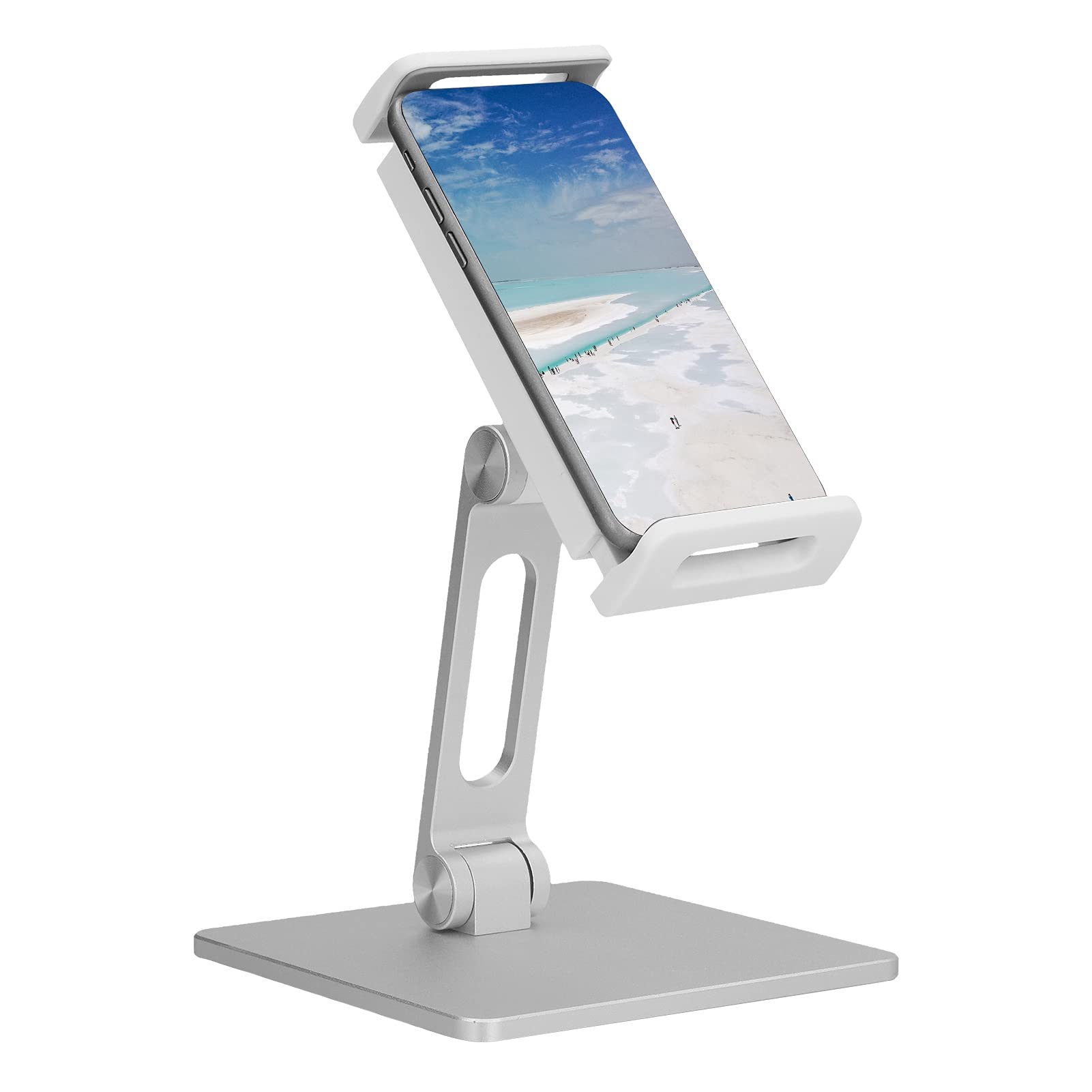 Soporte de teléfono para escritorio, de aleación de aluminio, universal, ajustable, plegable, para iPhone 16, 15, 14, 13, 12, 11 Pro Max XR X 8, Huawei, Galaxy, XIAOMI, todos los teléfonos