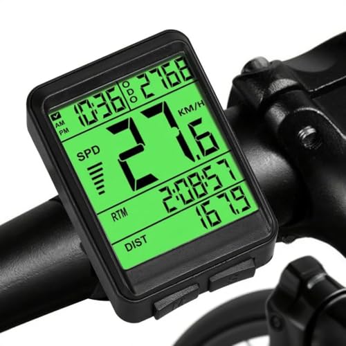 Ordinateur de vélo sans fil, IPX7 étanche, compteur de vélo avec écran rétroéclairé, compteur...