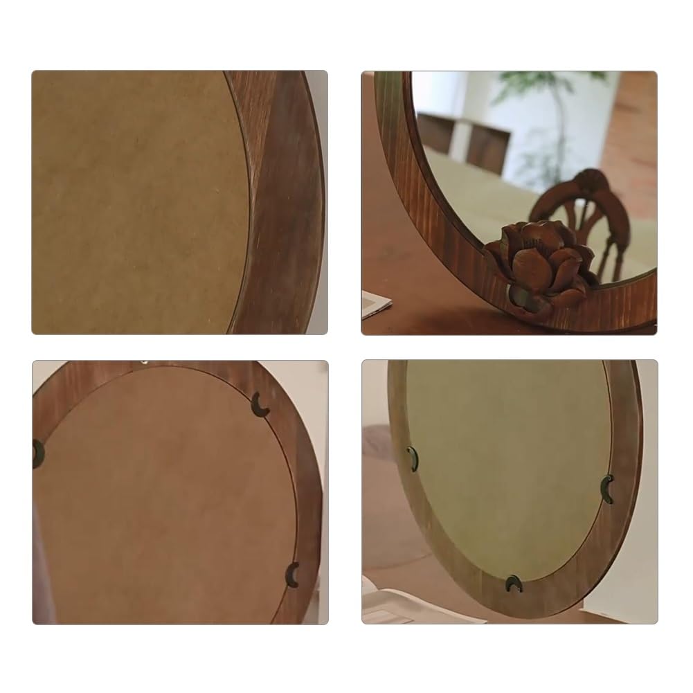 Specchio da parete 24.5/50cm specchio decorativo in legno rustico da 12 pollici specchio Boho Sunburst per soggiorno camera da letto ingresso  13