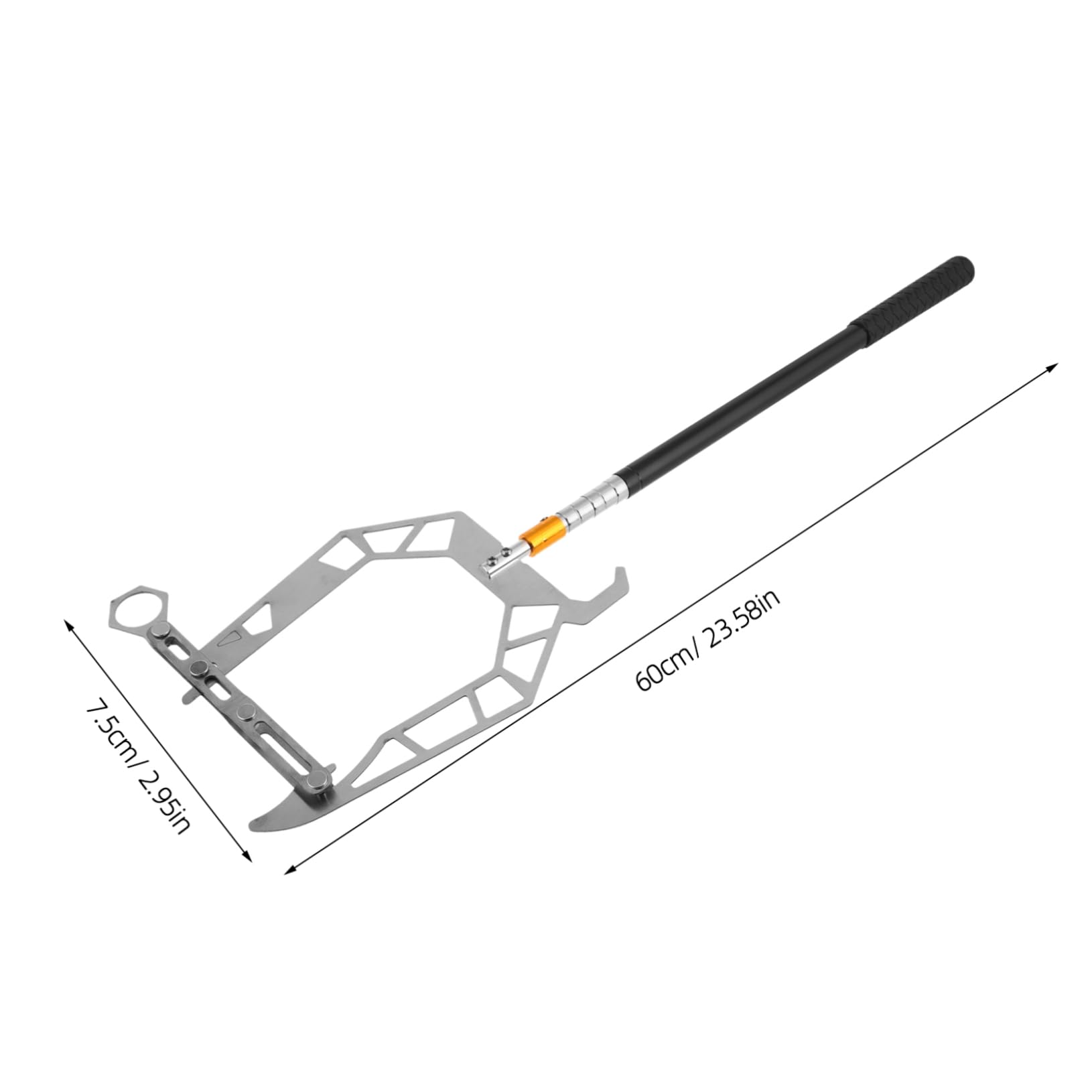 SUPVOX Stainless Steel Dock Hook Telescoping Boat Dock Accessory for Marina u Type Threader Boat Line Guide Tool for