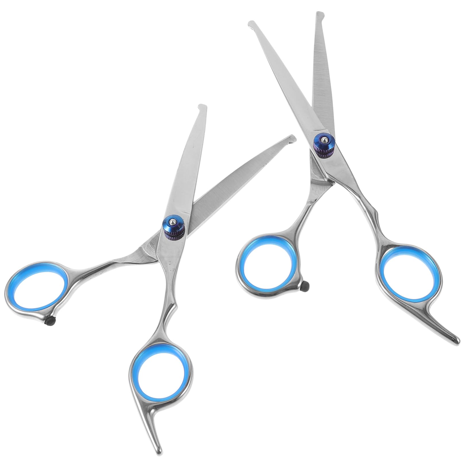 TOVINANNA Dog Hair Clippers for Grooming 2pcs Pet Hairdressing Scissors Round Head Professional Pet Hair Trimmer Handle