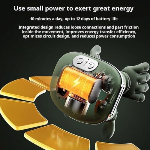 Image of Bionic Heated Massager, Wireless Portable Shiatsu Neck and Back Massager, Electric Deep Tissue 4D Kneading Massage, Simulated Hand Design for Pain Relief and Muscle Relax for Kids and Adults