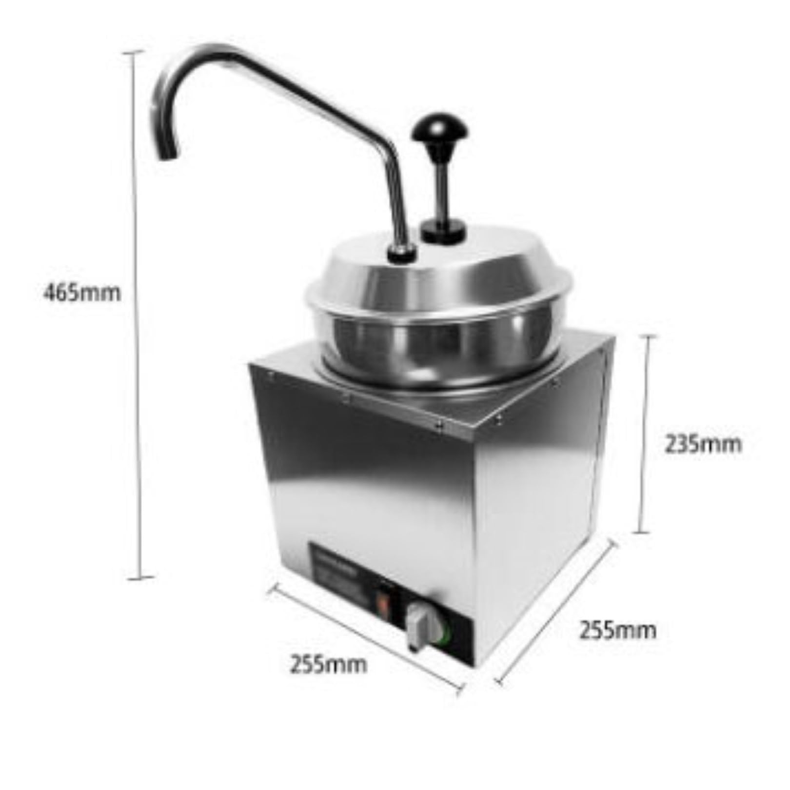 Calentador Comercial de Salsa de Chocolate, Dispensador Eléctrico de Queso y Salsa de Acero Inoxidable con Temperatura Ajustable y Bomba, para Restaurantes y Cafeterías 7L