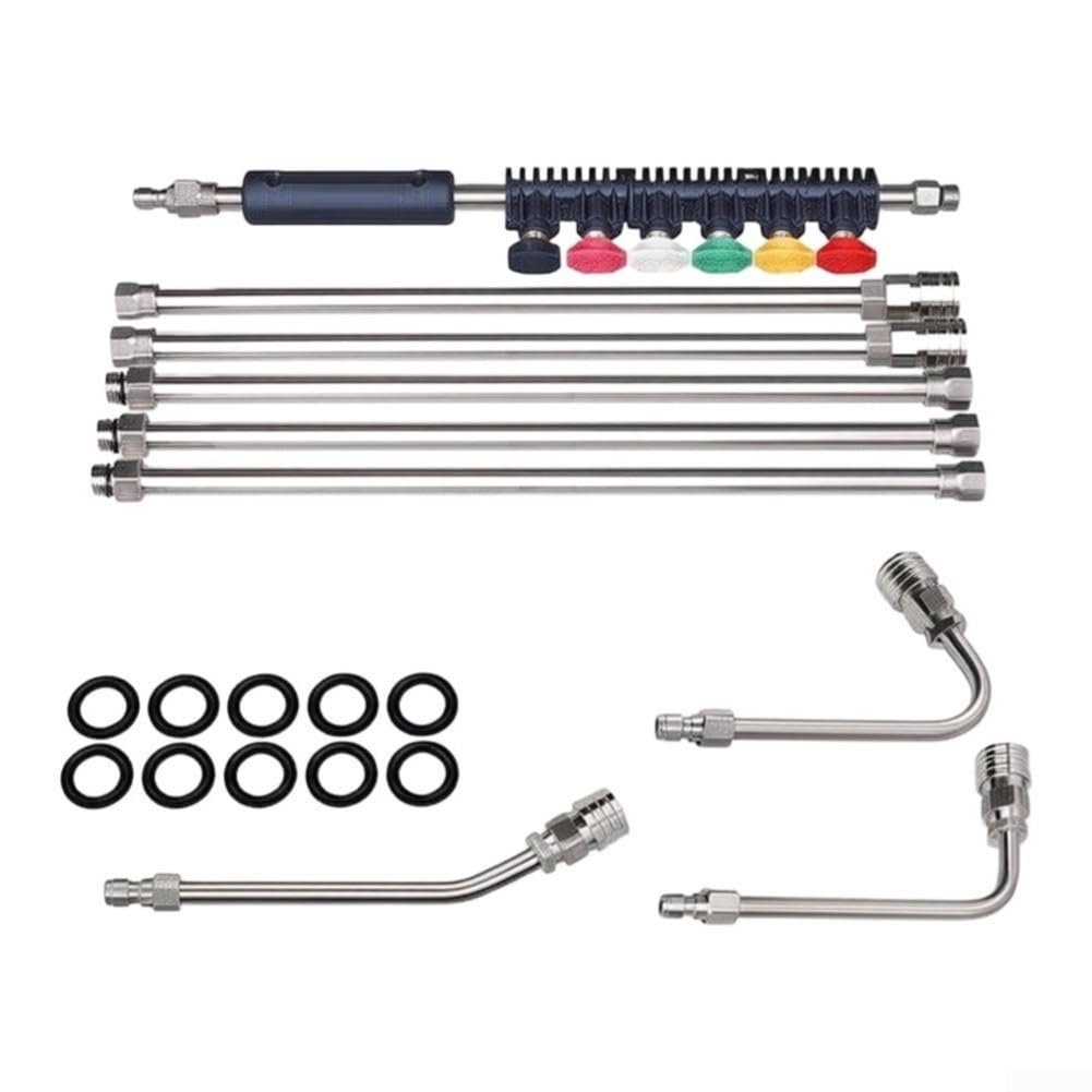 Kit Rallonge Nettoyeur Haute Pression 9pcs Acier