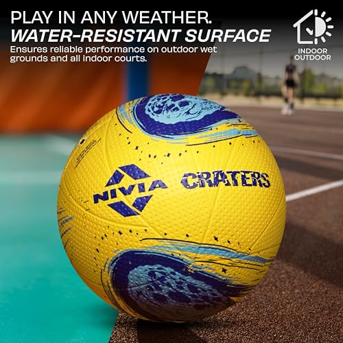 Nivia Crater Volleyball, Size 4, Yellow/Blue - Image 4