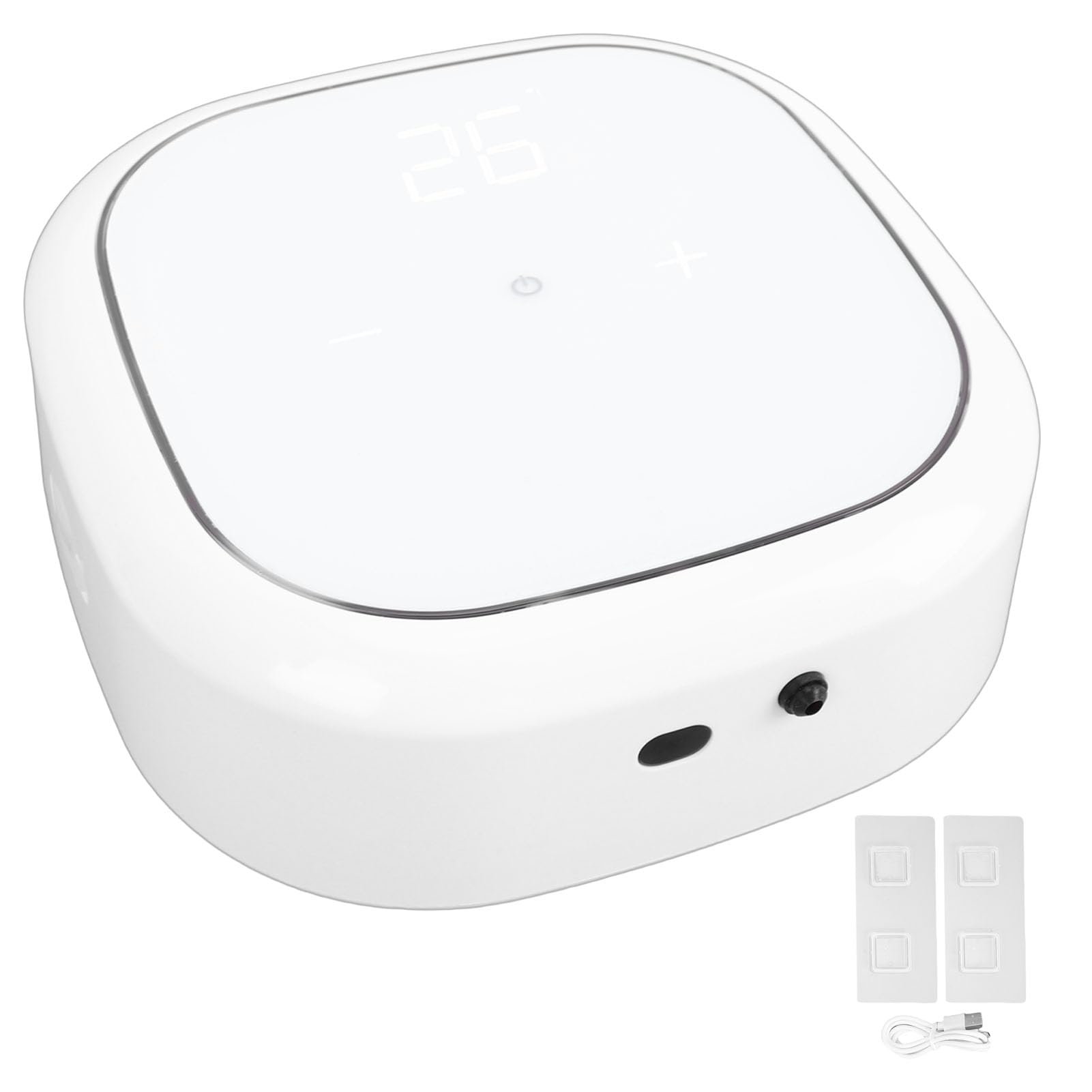 Pongnas Stazione di Ricarica Certificata 3-in-Supporto da Tavolo Veloce da 15 W con Orologio Digitale Integrato per Smartwatch e Auricolari - Alimentazione di Tipo C