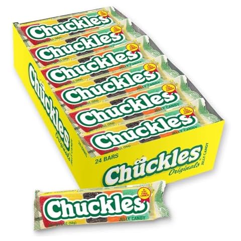 Wonka Chuckles Original, Jelly Sugar-Coated Candies, Fruit Flavored Candy, 2 Ounce Bars (Pack of 24) Cover