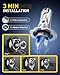 AUXITO H7 Bulb, 600% Brighter, 1:1 Mini Size No Adapter Needed, 5 Min Quick Install, No Flicker, 99% Compatibility, Pack of 2