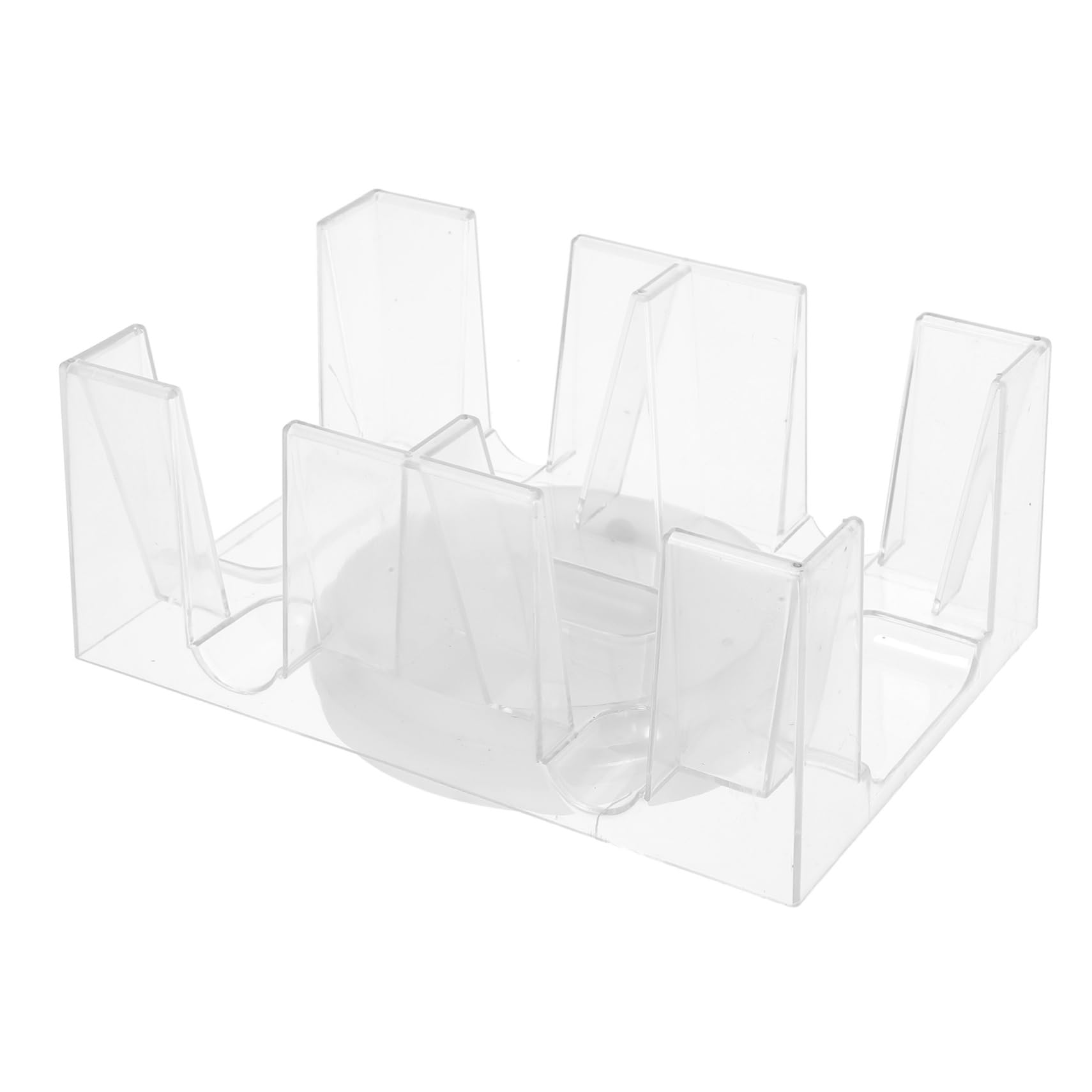 VICASKY Supporto Girevole per Carte da Gioco, Vassoio in Pc Trasparente, Leggero, Elegante, per Tavolo da Poker e 6 Set di Carte