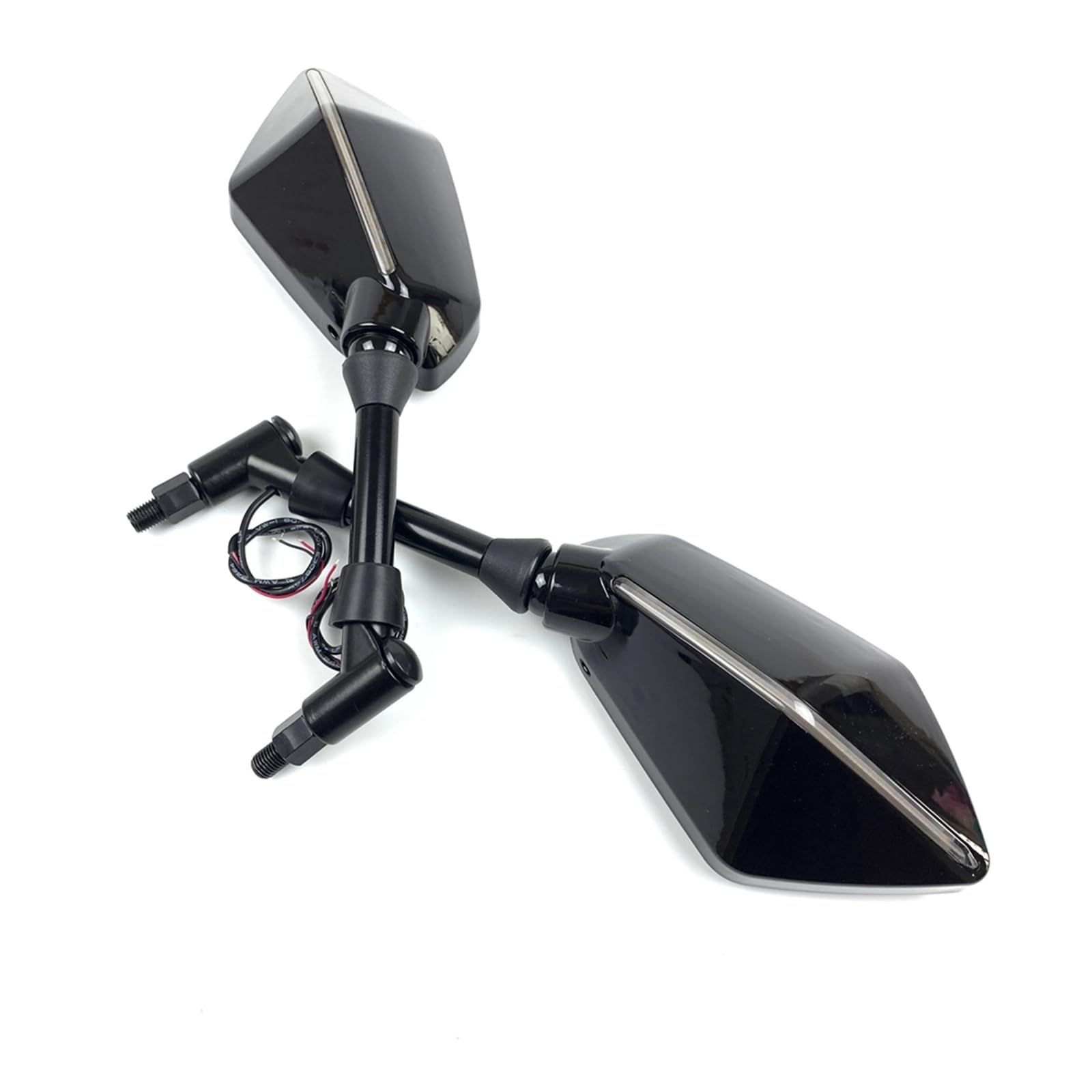 Espejo Retrovisor Lateral Motocicleta Espejo Retrovisor Para Motocicleta Scooter Motocross Espejos Retrovisores Electrombile Lateral Trasero 8/10mm Fibra Carbono 2 Unids/par | 10mm Black