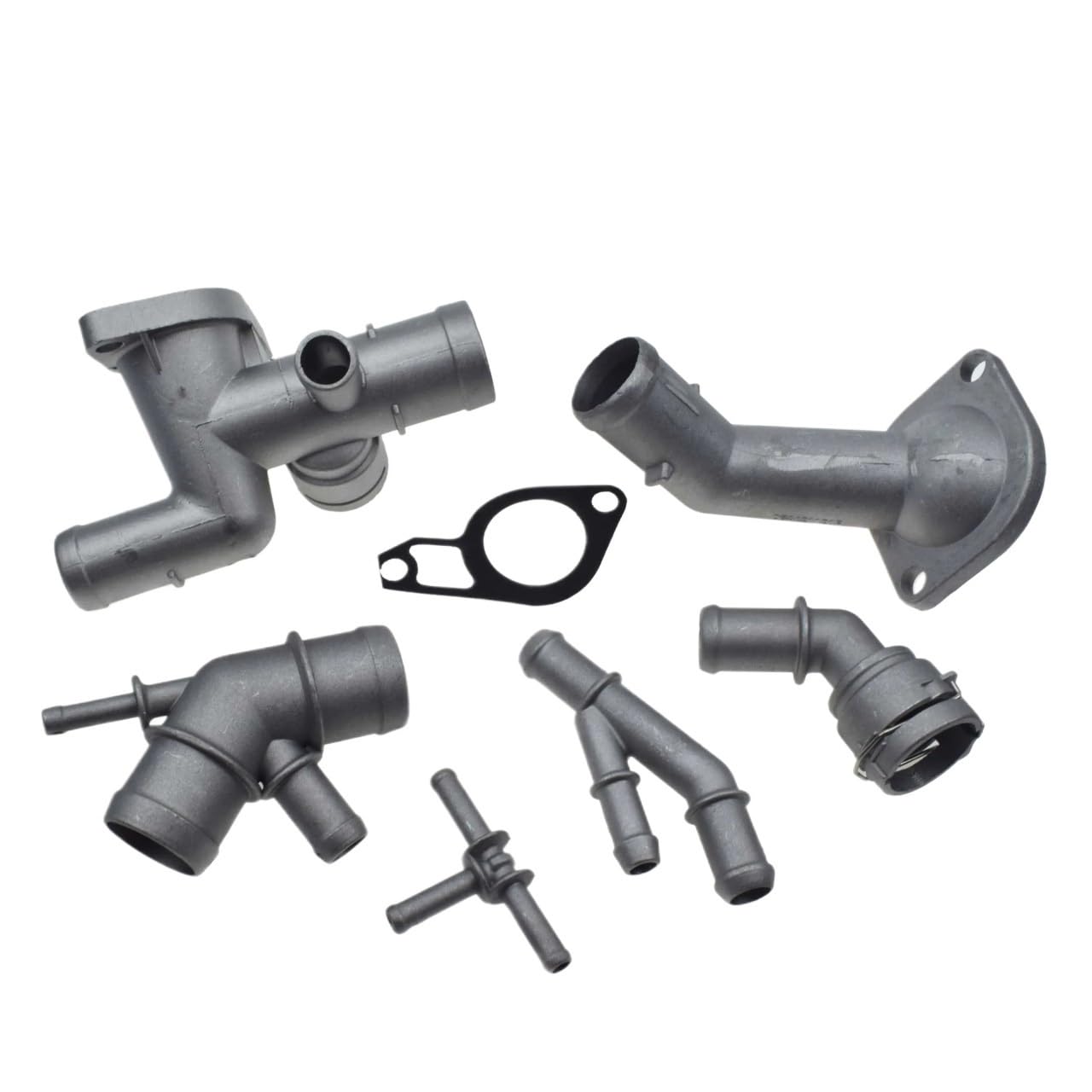 Aluminum Coolant Fitting Flange Hose Connector Pipe Kit for Audi