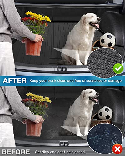 Mixsuper Custom Fit Cargo Liner For 2020-2023 Toyota Corolla Sedan, All Weather Trunk Mat Durable 3D Upgrade Anti-Slip Rear Trunk Liner Cargo Mat Black #TOP4