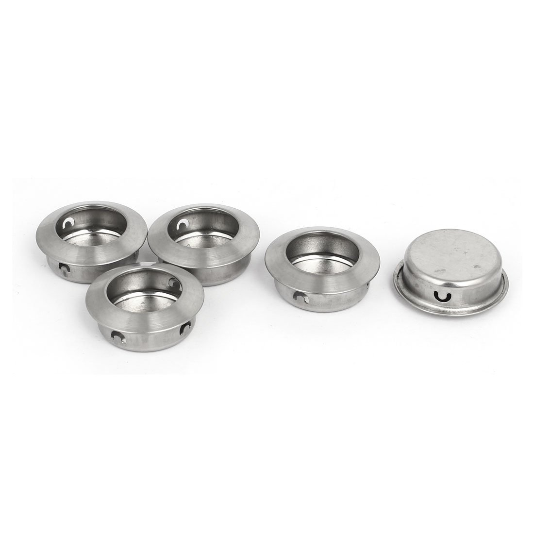 Uxcell Silver Sourcingmap Furniture Sliding Door 35Mm Dia Round Recessed Flush Metal Pull Handles 5Pcs