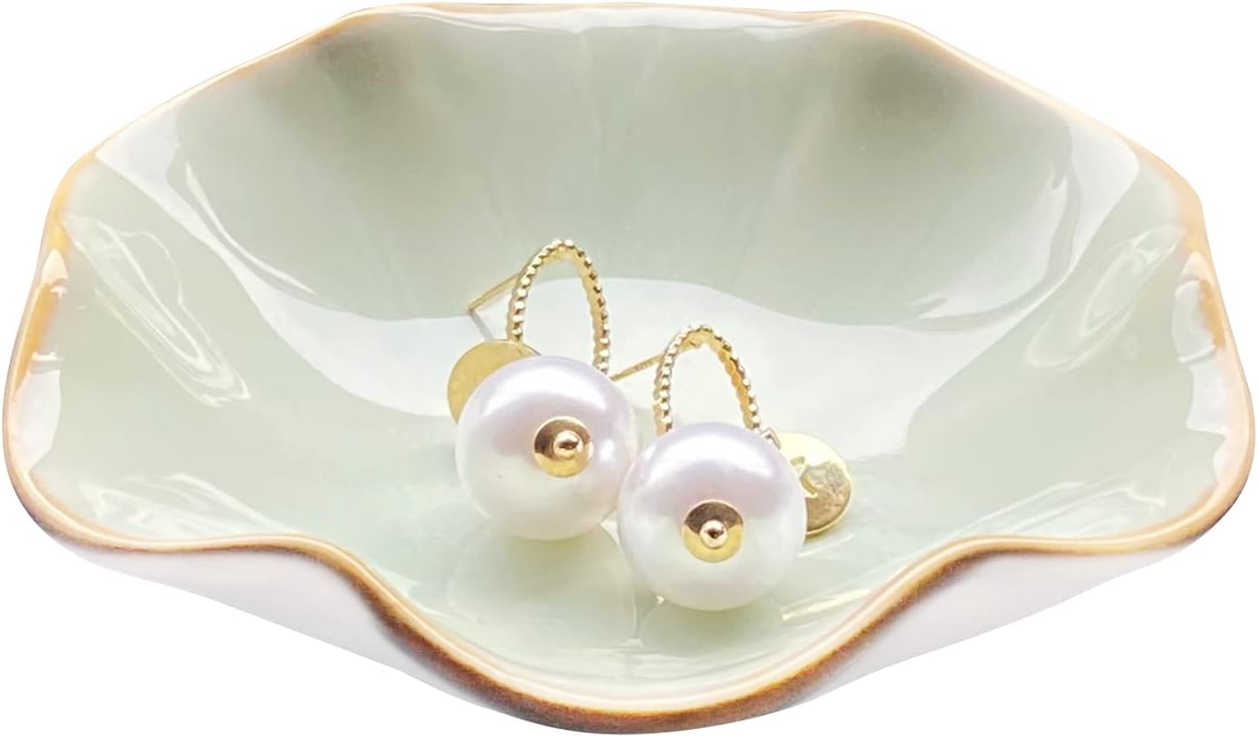 OHCCYML Jewelry Dish Ceramic Jewelry tray Trinket Dish, Ring Dish, Small Jewelry Plates for