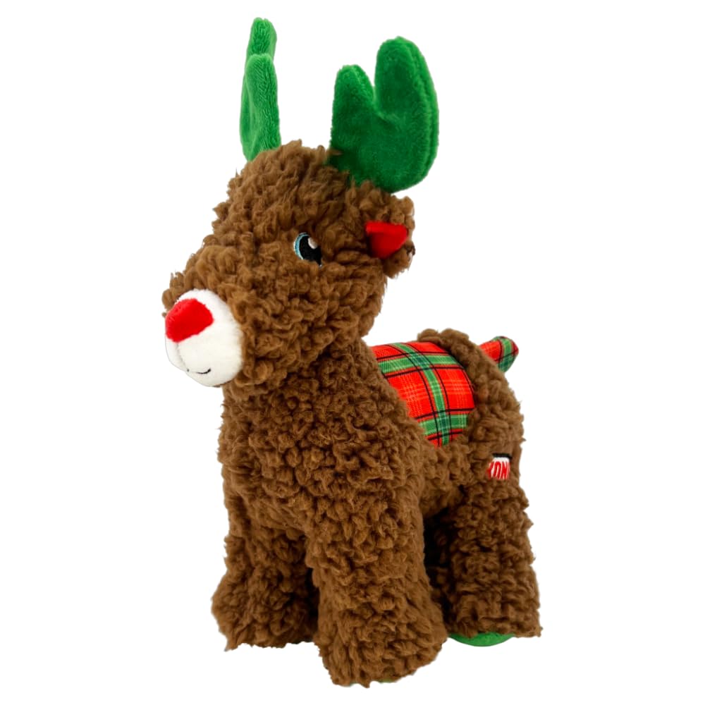 KONG Holiday Sherps Reindeer Plush Soft Indoor Dog Toy